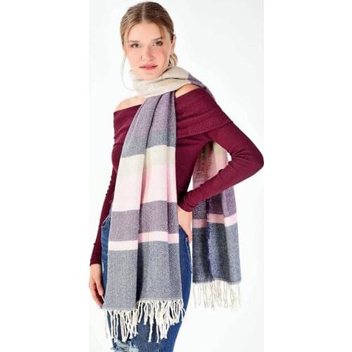 Womens Indigo-Purple Pattern Shawl 85 Acrylic 15 Polyester Stylish Design Welcome Quality Product Fashion 2021 Wink attractive Handy Style Fashion