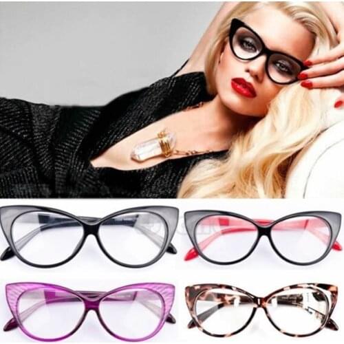 1 PC Christmas Gifts Women Retro Sexy Frame Fashion Cat Eye Eyeglasses Clear Lens ladies Eye Glasses