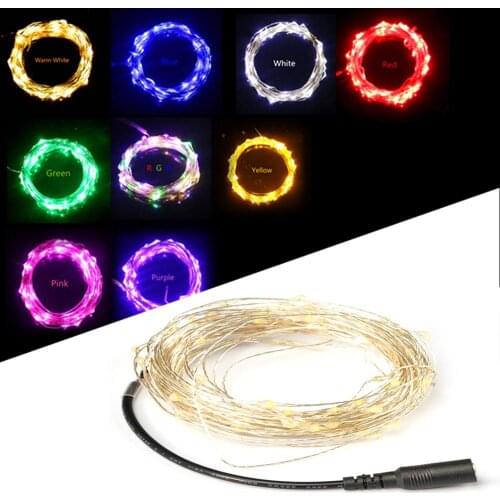5M / 10M / 20M / 40M DC 12V Starry Lights Fairy Silver Wire LED Lights Strings Lamps With 12V Power Supply
