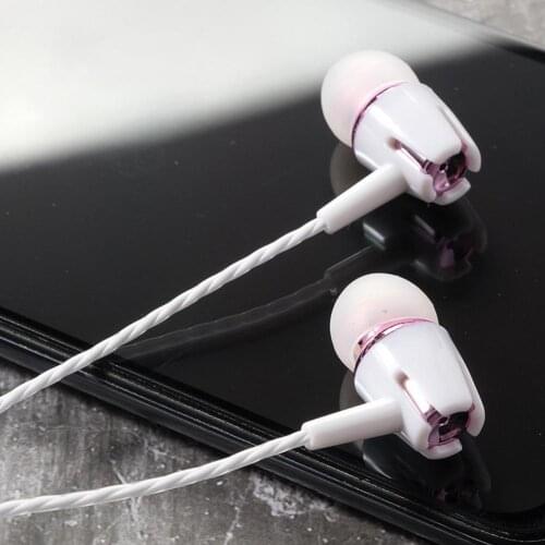 1Set Earphone In-ear Heavy Bass Built-in Microphone Fashion Wired Headset for Game