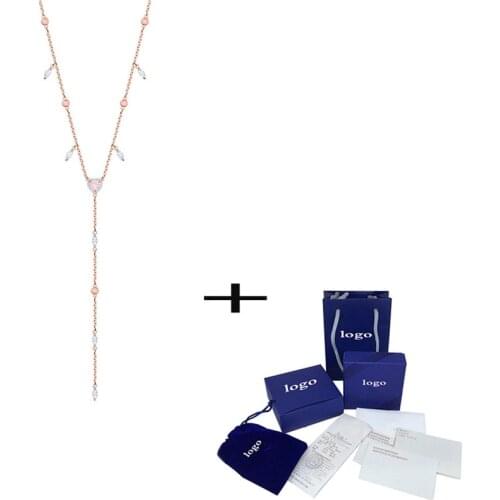 2021 sweet and lovely retro style Rose Gold Love Drops lady long necklace gift to girlfriend