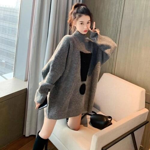 2021 Autumn Winter Sweater Women Knitted Ribbed Pullover Sweater Long Sleeve Turtleneck Slim Jumper Soft Warm Pull For Femme