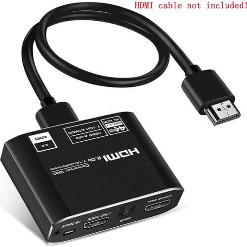 4K@60Hz HDMI 2.0 ARC Audio Extractor Splitter HDMI to Optical TOSLINK SPDIF 7.1 Converter