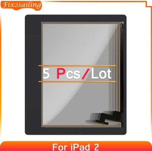 5pcs For iPad 2 2nd Gen A1395 A1396 A1397 9.7" New Outer Touch Screen Digitizer Front Glass Panel Replacement 100% Tested