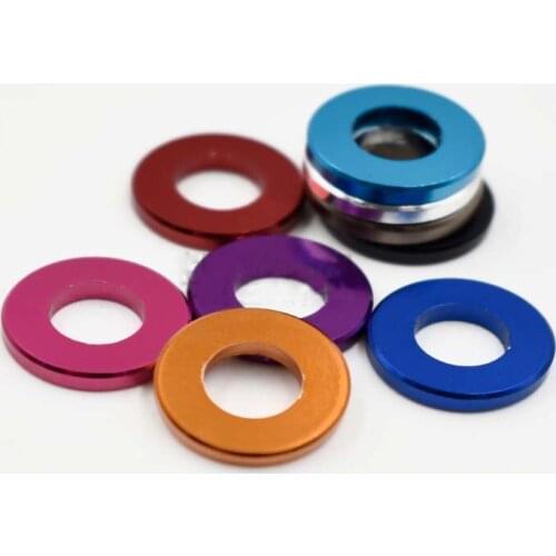 5pcs M5 M6 aluminum alloy flat washers thicken washer Anodizing colored gaskets metal meson model gasket sky blue color
