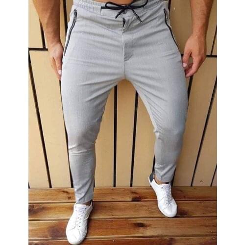 New Mens Pants Trousers Casual Clothing Classic Pencil Straight Leg Elastic Waist Fashion Stretch Streetwear Work Social Zipper
