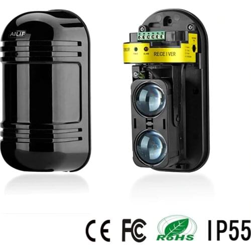 Anti-rain Infrared beam detector sensor window wall Barrier Detector 2 beam sensor IR sensor distance 100m for outdoor alarm