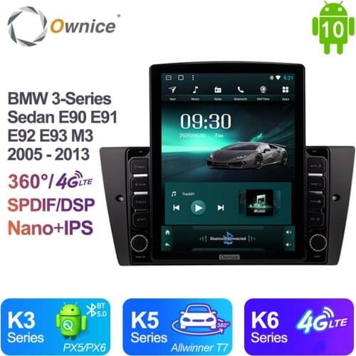 For BMW 3-Series Sedan E90 E91 E92 E93 M3 2005 2011 2012 2013 DSP Android 10 Car DVD Player 4G LTE GPS Wifi Bluetooth RDS Radio