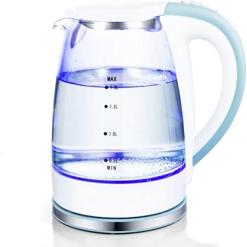 Electric kettle The transparent glass electric is automatically broken by large capacity