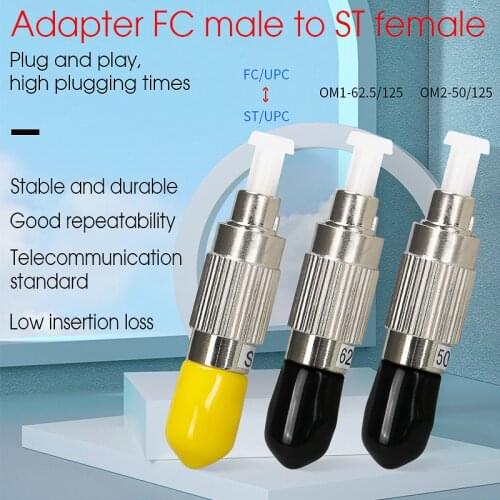 FC-ST/ST-FC Fiber Optic Adapter , Flange Coupler Adapter Fiber Laser Optical Tools,single-mode FC Male ST Female connector