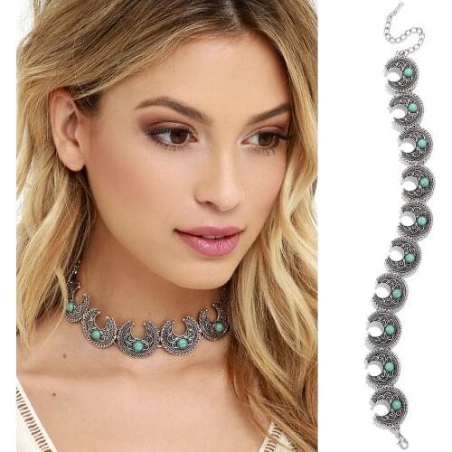 Hot Sale Ethnic Style Bohemian Necklace Fashion Boho Collar Beads Choker Necklace Jewelry for Women