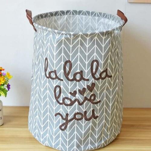 Large Size Cotton Storage Box Barrel Waterproof Laundry Barrel Toy Organizer Basket