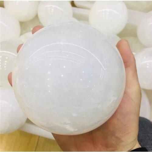 Brand new 2021 natural white crystal polished crystal ball, full size, home decor, feng shui, treatment, rough stone massage