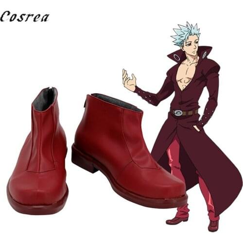 Anime The Seven Deadly Sins Ban Cos Boots Shoes Mens Elizabeth Liones King Cosplay Short Boots Shoes For Woemen Halloween