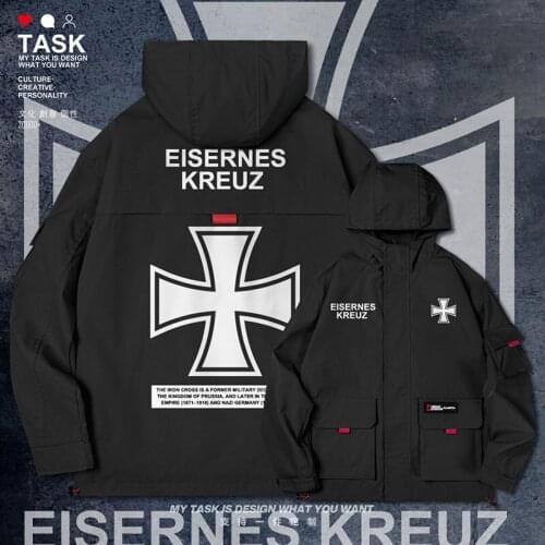 German Iron Cross Germanic Teutonic Knights of the German Empire men jacket hooded coat mens new top jackets autumn clothes