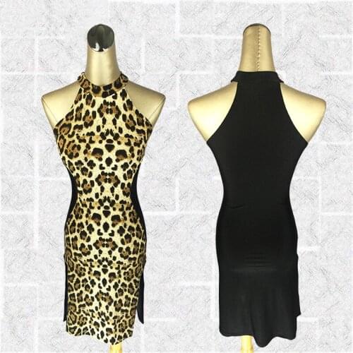 Leopard Latina Dance Dress Women Sexy Latin Practice Wear Salsa Dancing Outfit Summer Dress Samba Costume Tap Dancewear DL7972