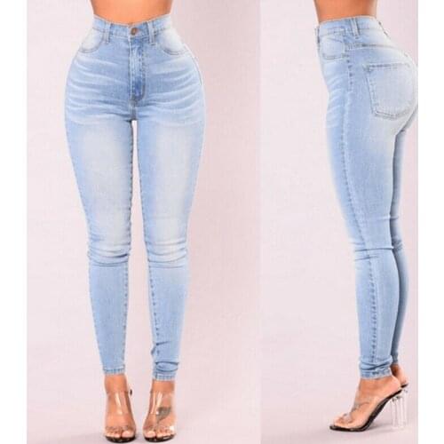 Newest Arrivals Fashion Hot Women Lady Denim Skinny Pants High Waist Stretch Slim Pencil Jeans Women Casual Jeans Trousers