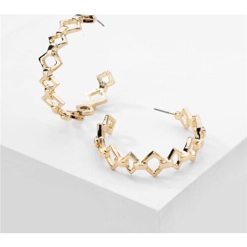 LUNA CHIAO Fashion Jewelry Unique Design Geometric Hoop Earrings for Women