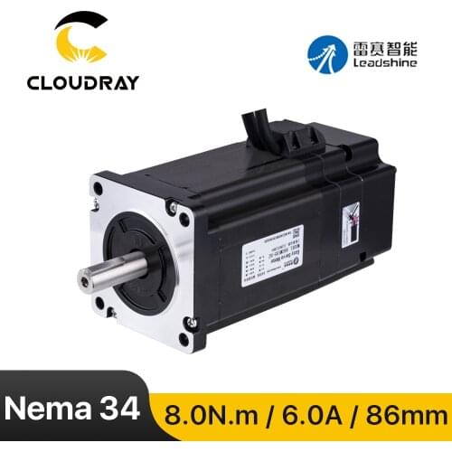 Leadshine Nema 34 Stepper Motor (86CME85-BZ) Closed Loop 8N.m 6.0A with Encoder with Brake Easy Servo Motor for CNC