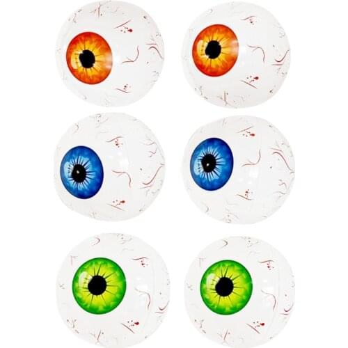 3pcs Halloween Decoration 4D Aluminum Film Ball Blue Eye Party Decoration Balloons Horror Toys Home Party Decoration Supplies