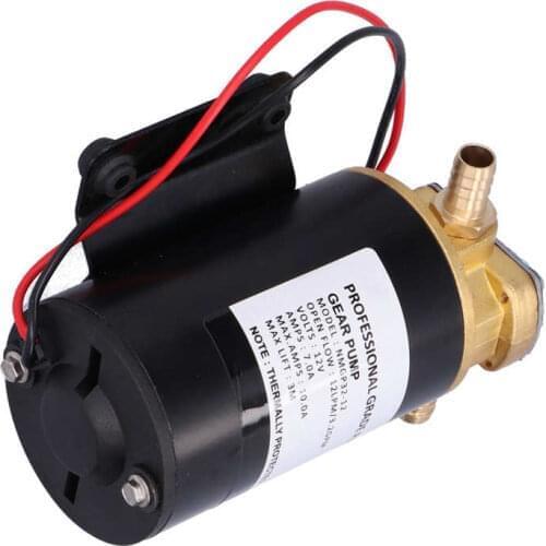 12V 12LPM Impellor Gear Pump Self-Priming 9.8ft Lift for Water/Diesel/Fuel/Scavenge/Oil Transfer Gear Pump