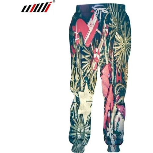 UJWI 2020 Autumn Fashion Mens Trend Jogging Pants 3D Playing Christmas Men / Women New Hip Hop Elastic Casual Pants hot