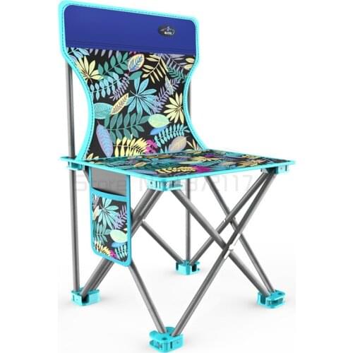 Outdoor folding chair portable stool back chair art sketch household fishing chair