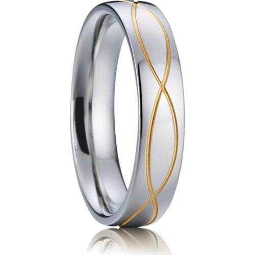 Unique golden river wedding band rings for male mens costume jewelry titanium steel hand finger ring man joyas de plata