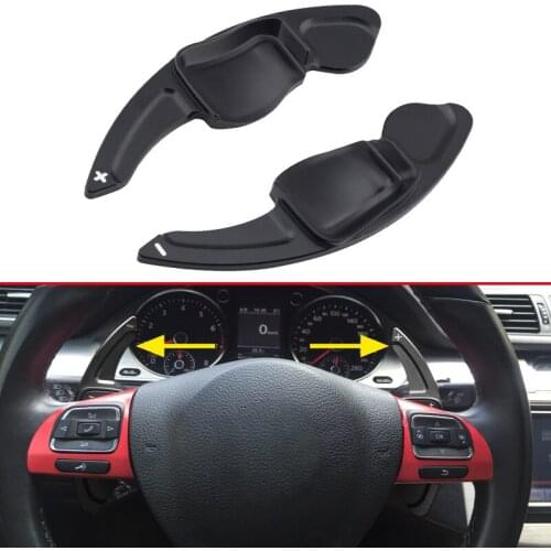 Steering Wheel Gear Shift Paddle For Volkswagen VW Passat B7 Golf 6 R/GTI/GTD Polo Touareg Tiguan Scirocco Eos Sharan Black