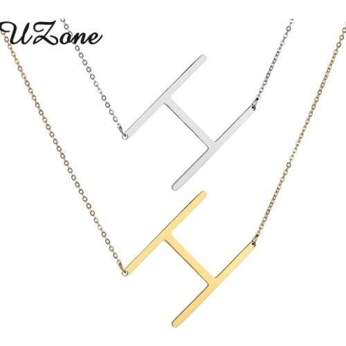 UZone Girls Name Necklace Choker Initials H Necklaces Pendant For Women Best Birthday Gift