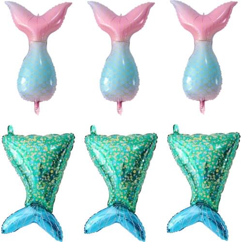 10/20/50pcs Rainbow Color Mermaid Tail Fish Tail Foil Balloons Wedding Birthday Party Decoration Baby Shower Air Globos Kids Toy