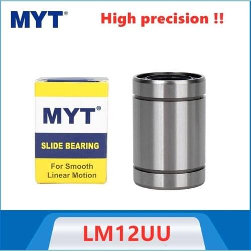 10-50pcs MYT precision LM12UU 12x21x30mm Linear bearing ball bushing 12mm for Linear rail rod shaft CNC parts 3D printer LM12 UU