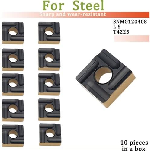 10pcs SNMG120408 L S T4225 100% Original Tungaloy Two-color Carbide Inserts External Turning Tool SNMG 120408 Lathe Cutter Tools