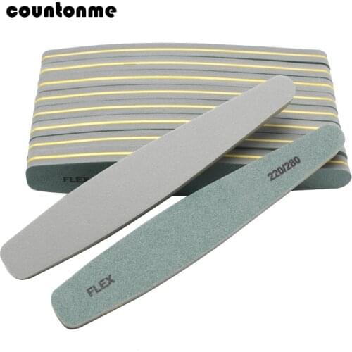 50Pcs Sandpaper Nail File 220/280 Double Sided Diamond Sponge Sanding Buffer Block Nail Files For UV Gel Polish Manicure Tool