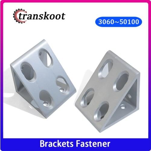 8 hole Inside Guesset Corner Angle L Brackets Fastener Fitting Round Hole for 3060 4080 4590 50100 Aluminum Profile Extrusion