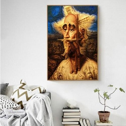 Abstract Decoration Pictures Canvas Painting Don Quixote Oil Paintings Wall Pictures For Living Room Modern Home Decor Frame