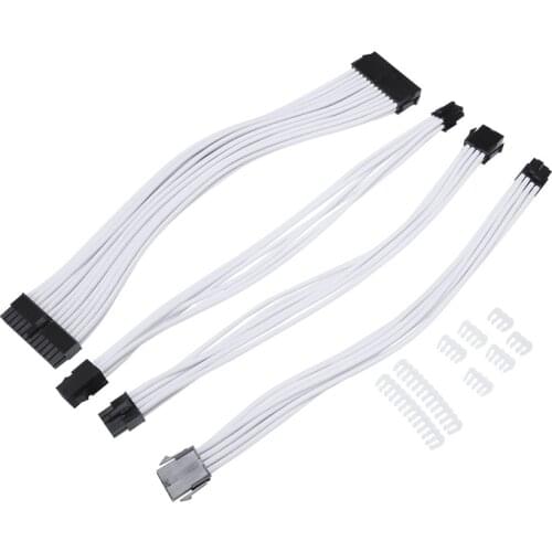 Basic Extension Cable Kit; 1Pcs Atx 24Pin/Eps 4+4Pin/Pci-E 8Pin/Pci-E 6Pin Power Extension Cable