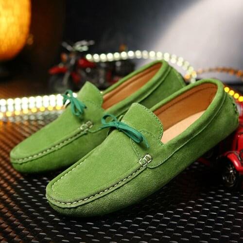 Brand Men Genuine Leather Shoes Cow Suede Slip On Black Shoes Women Loafers Mens Moccasins Driving Shoes Italian Designer Shoes