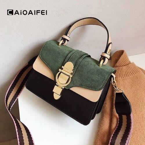 CAIOAIFEI 2020 new mini women messenger bag nubuck PU leather retro shoulder bag high quality female handbags bolsas feminina