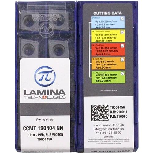 CCMT120404-NN LT10 100% Original LAMINA carbide insert with the best quality 10pcs/lot free shipping