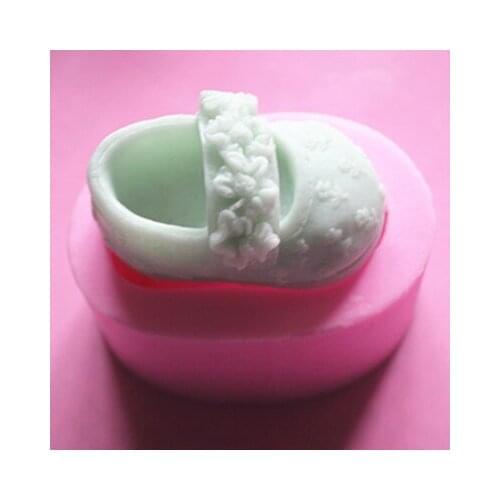 Food-grade silicone fondant cake molds soap chocolate mold for the kitchen baking baby shoe
