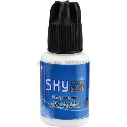 By dhl 200pcs Original Korea Sky Adhesive Glue S Type for Eyelash Extensions Eyelash Adhesive S type 5ml Black Cap hot