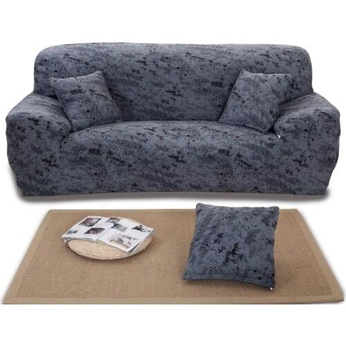 Microfiber Stretch Sofa Cover Modern Concise Style Couch Cover Printed Elastic Stretch Furniture Protector for Living Room