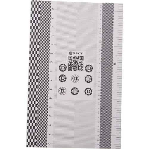 Camera Lens Focus Calibration Card AF Micro Alignment Ruler Folding Chart