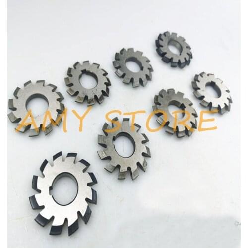 Set 8Pcs Module 1.5 PA20 Bore22 1#2#3#4#5#6#7#8# Involute Gear Cutters M1.5