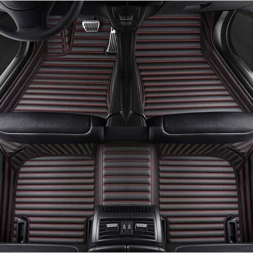 High quality leather 5 Seat car floor mat for audi R8 RS Q3 RS3 RS4 RS5 Sportback RS6 Rs7 2000 - 2020 car accessories carpet