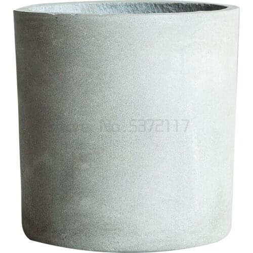 Creative geometric cement flowerpot super large Nordic simple fashion flowerpot large green plant potted flower