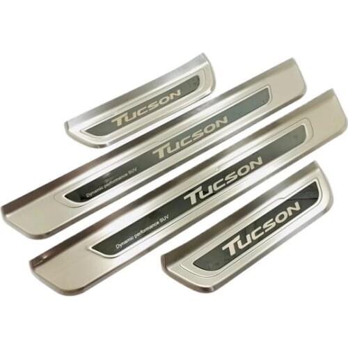 Stainless Steel Door Sills Cover Scuff Plate Trim For Hyundai Tucson 2015 2016 Welcome Pedal Sticker Car Styling Accessories