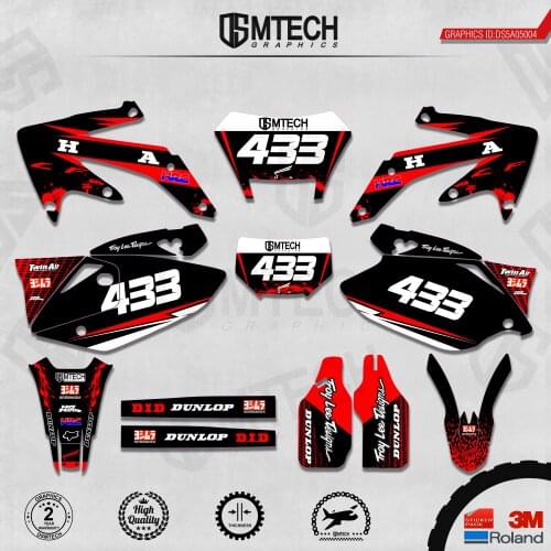 DSMTECH Customized Team Graphics Backgrounds Decals 3M Custom Stickers For 2005-2007 2008-2010 2011-2013 2014-2018 CRF450X 004