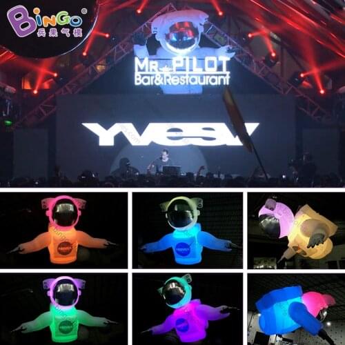 Customized inflatable astronaut with LED lighting / half body cosmonaut balloons- toys
